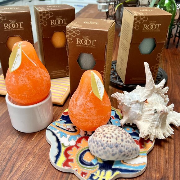 SALE!  2 Beautiful Vance Kitira Unscented Pear Candles - Picture 9 of 9